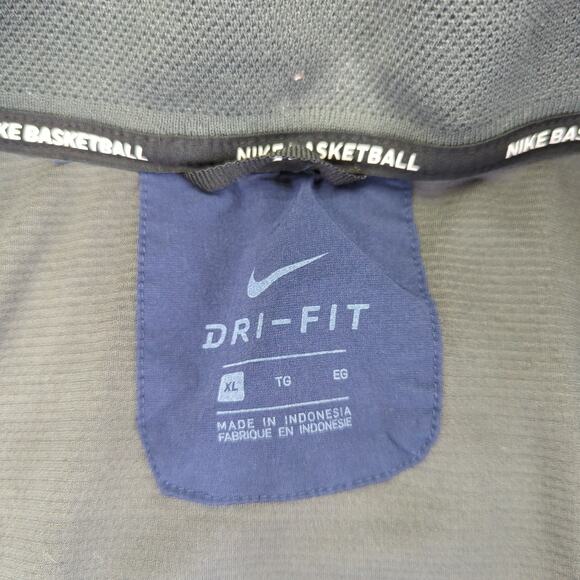 Nike Basketball Hyper Elite Dri-Fit Jacket Vented Bomber Navy Blue Men's Size XL - Picture 7 of 9